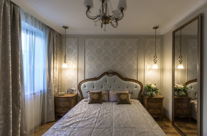 quarto de 9 quadrados em estilo clássico