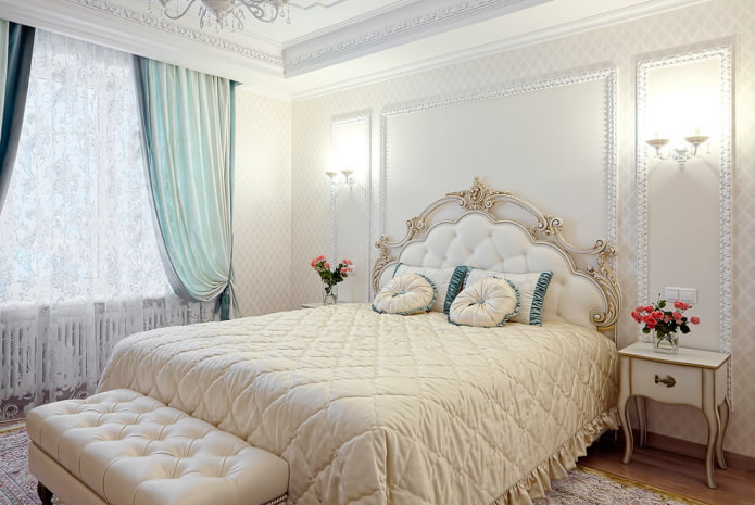 quarto de 9 quadrados em estilo clássico