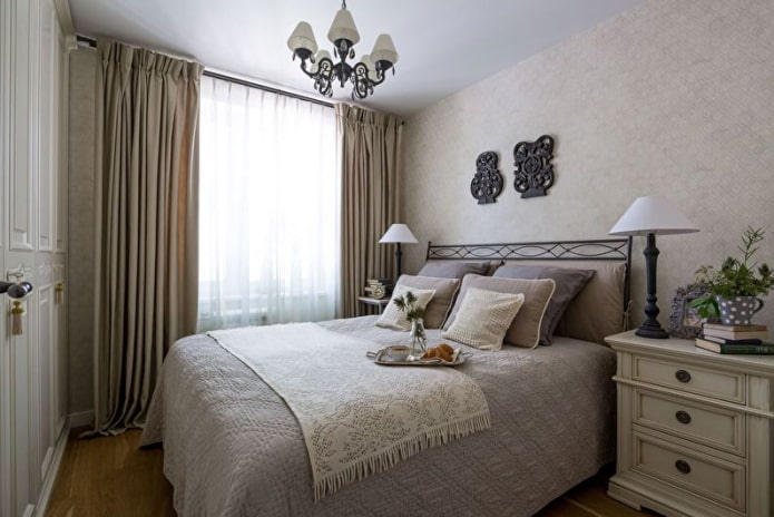 quarto pequeno em estilo provençal