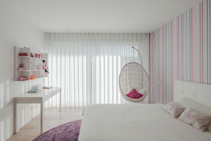 design de quarto moderno para uma menina