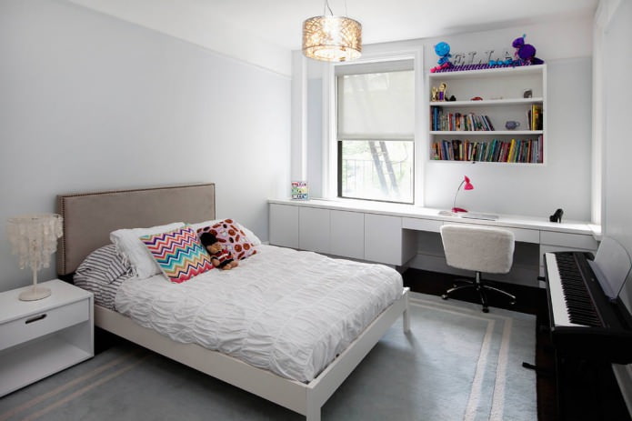 interior do quarto para uma menina