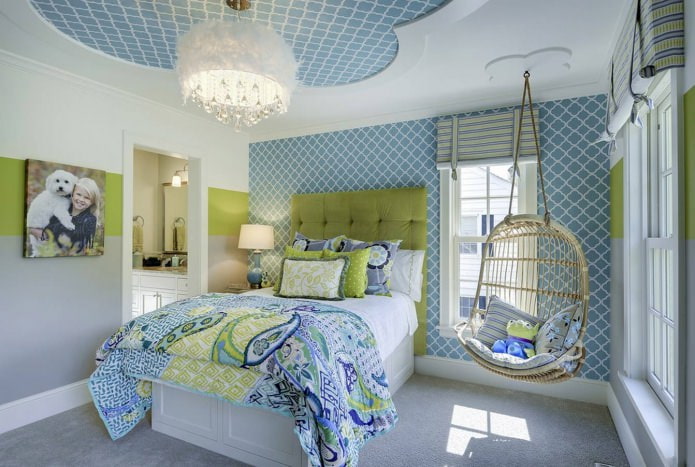 moderno Design de quarto para menina