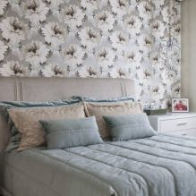 Design de quarto com papel de parede cinza: 70 melhores fotos de interiores - 4