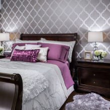 Design de quarto com papel de parede cinza: 70 melhores fotos de interiores - 15