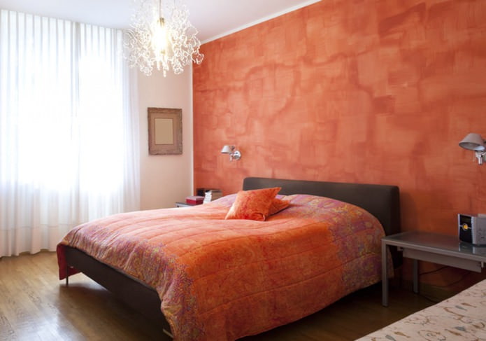 gesso laranja na parede