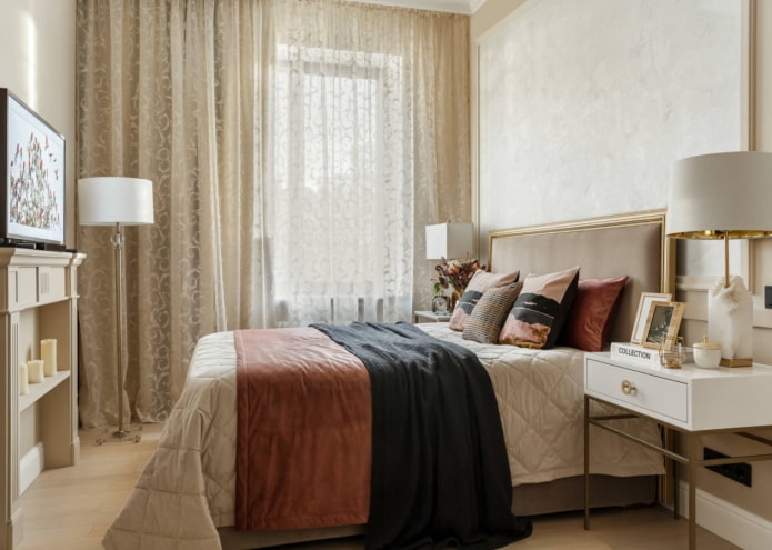 quarto em tons de bege