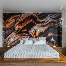 Design de parede do quarto: seleção de cor, opções de acabamento, 130 fotos no interior-5