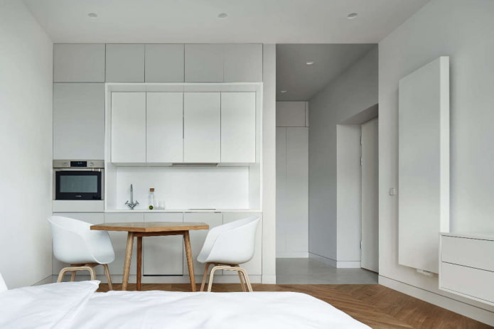 Minimalismo em um apartamento estúdio
