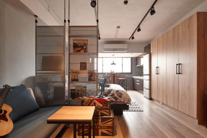 interior de apartamento estúdio em estilo loft
