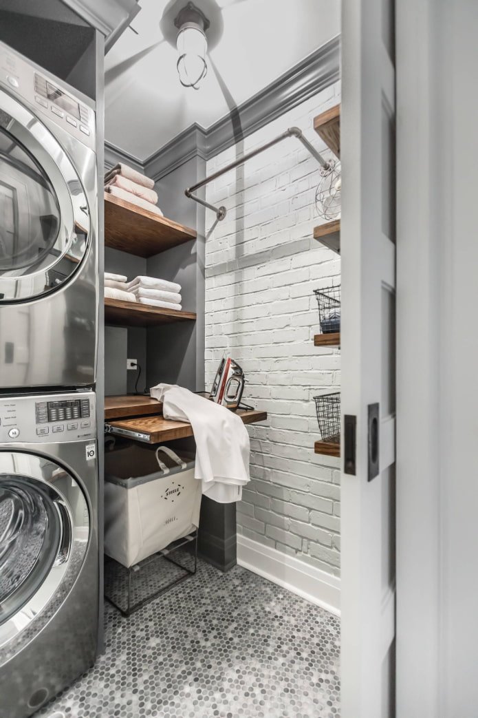 Lavanderia em apartamento de três cômodos