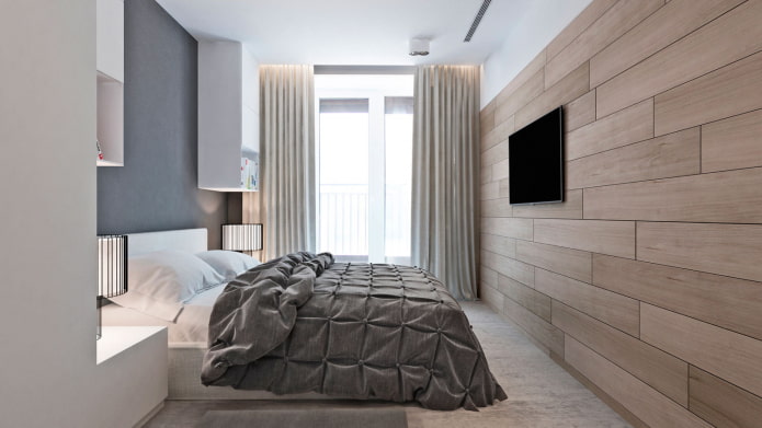Quarto em um apartamento de três cômodos
