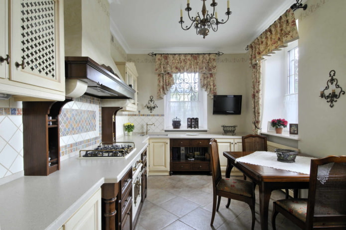 design de interiores de cozinha estreita