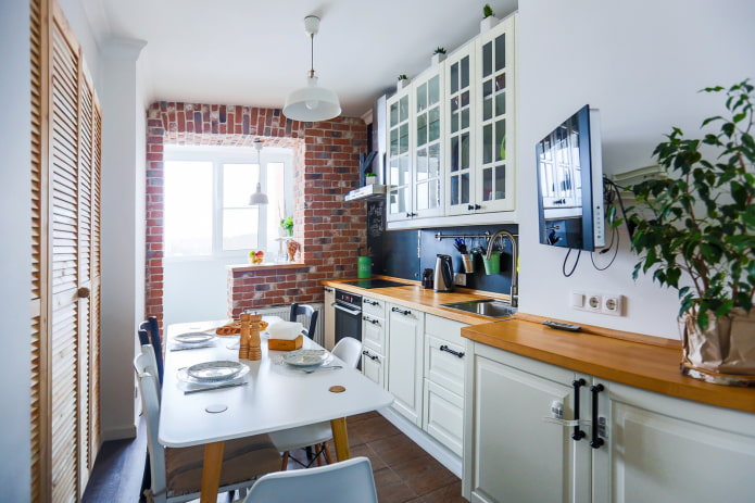 design de interiores de cozinha estreita