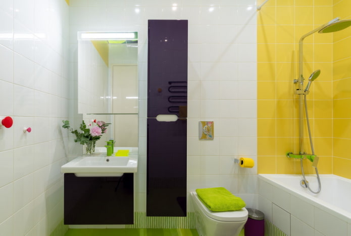design de interiores de banheiro combinado