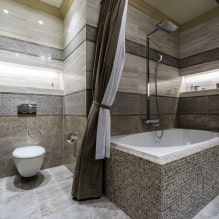 Interior de um banheiro combinado com vaso sanitário-0