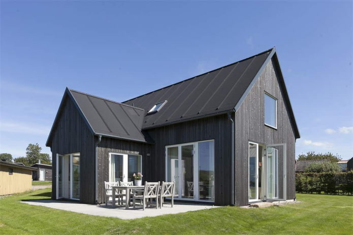 casa cinza em estilo escandinavo