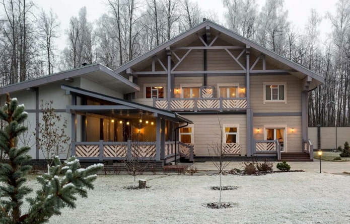casa bege em estilo escandinavo