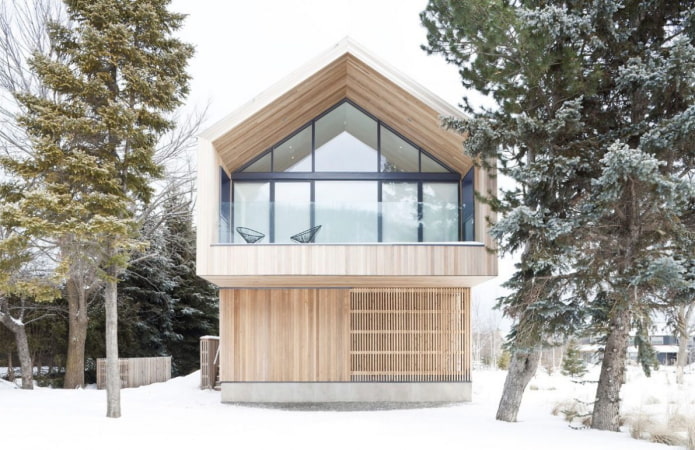 casa bege em estilo escandinavo