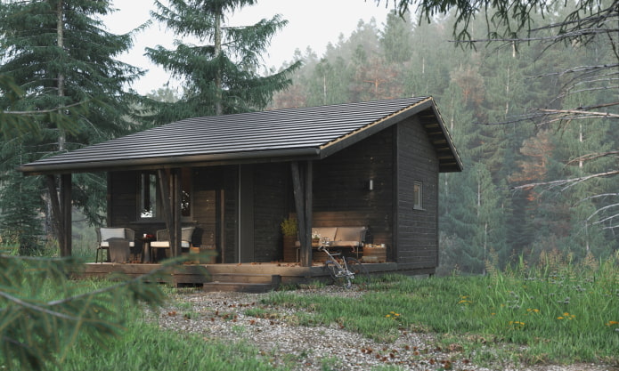 pequena casa em estilo escandinavo