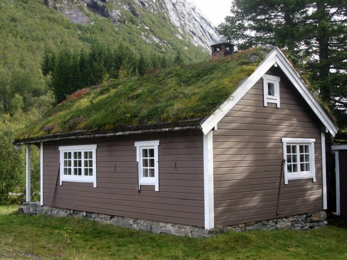 acabamento do telhado da casa em estilo escandinavo