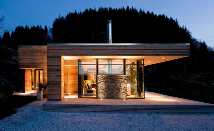 casa térrea em estilo high-tech