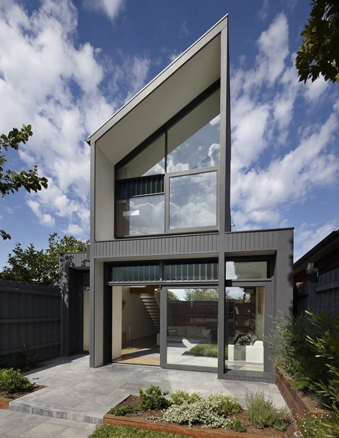 casa de uma água em estilo high-tech
