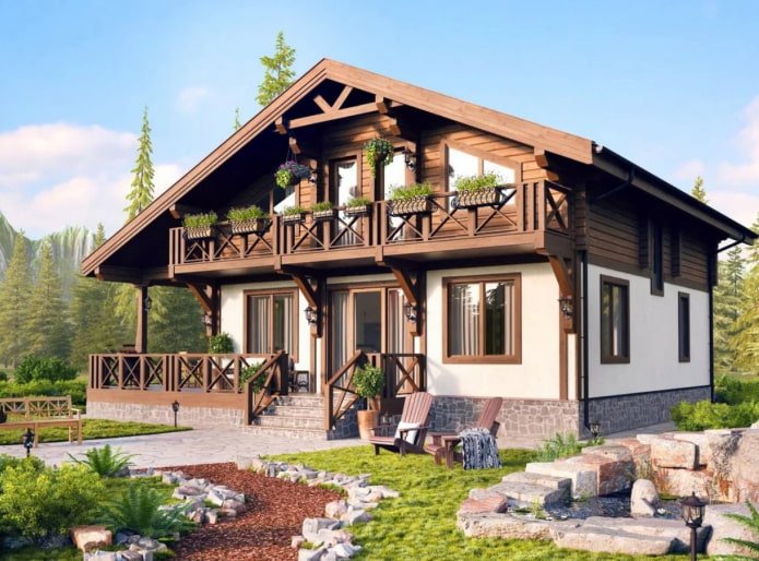 casa com varanda e terraço