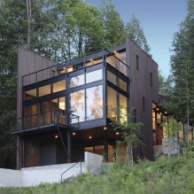 Casas com janelas panorâmicas: 70 melhores fotos e soluções inspiradoras - 18