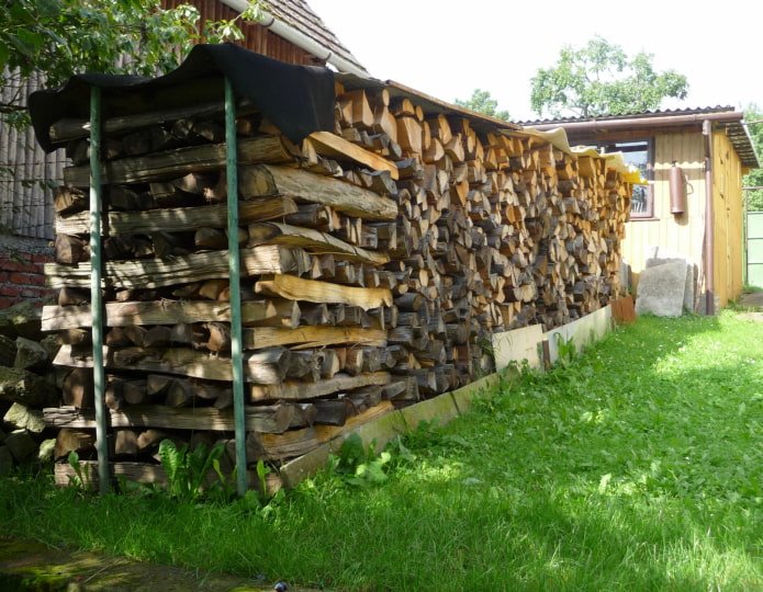 galeria de lenha na dacha