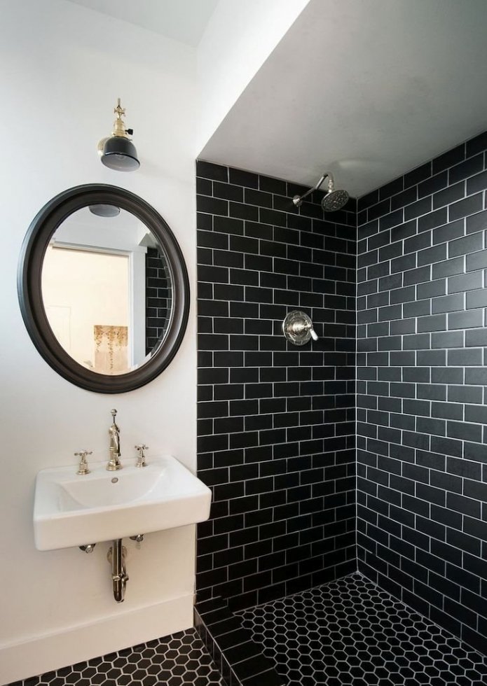opção para decorar um box de chuveiro com azulejos