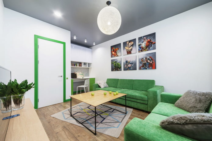 combinação de móveis com laminado e portas