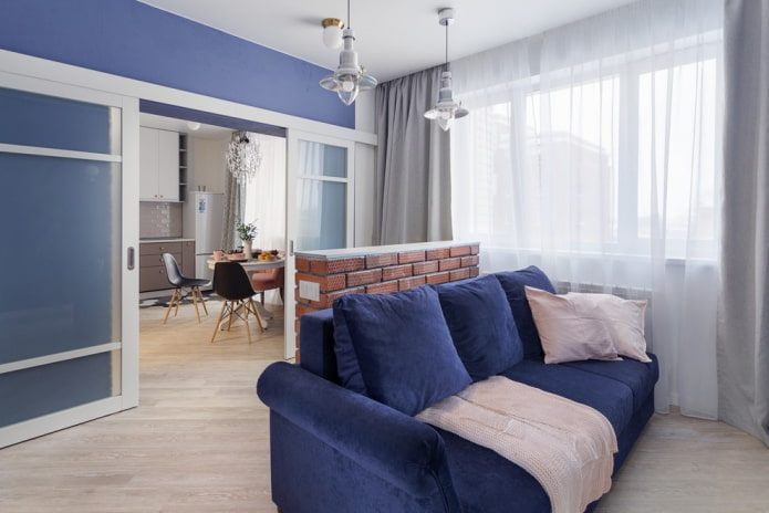 portas de correr em um interior estilo loft