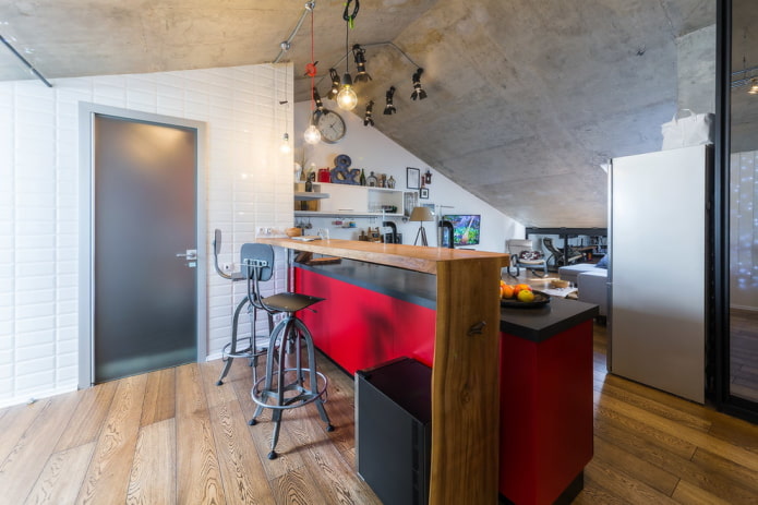 portas cinzas em um interior estilo loft