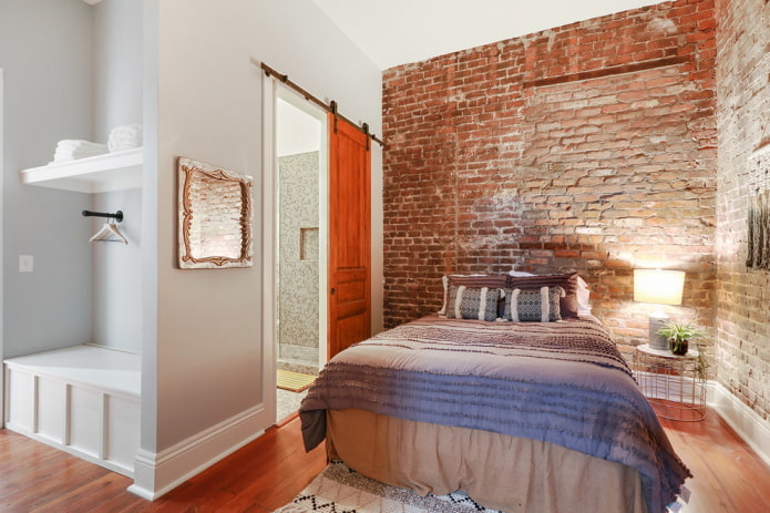 portas de madeira no interior em estilo loft