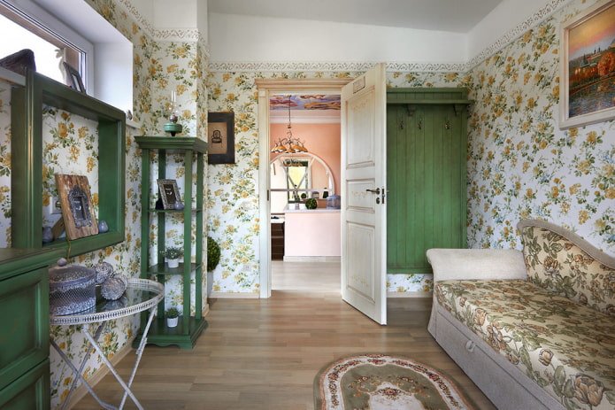 portas de vaivém no interior no estilo provençal