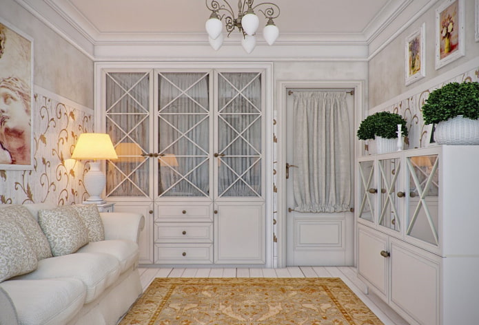portas no interior em estilo provençal