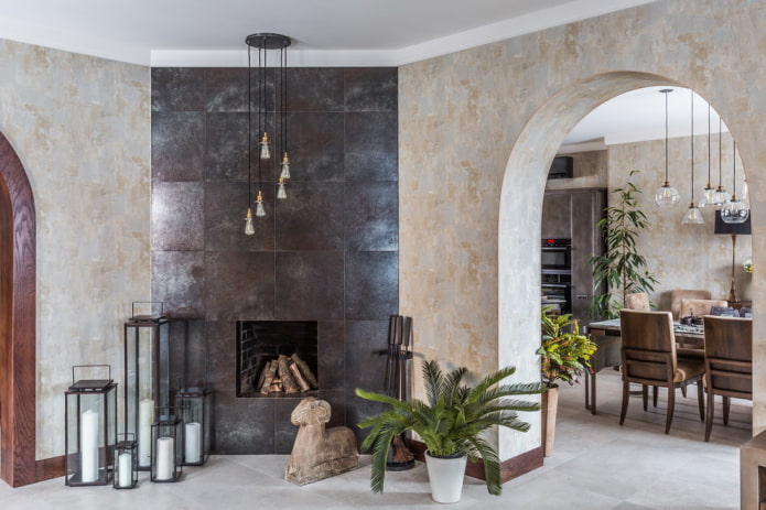 porta decorada com gesso