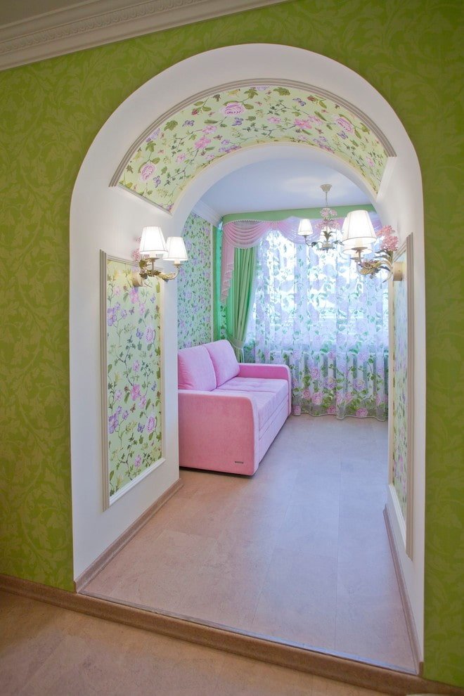 passagem em arco sem porta no interior