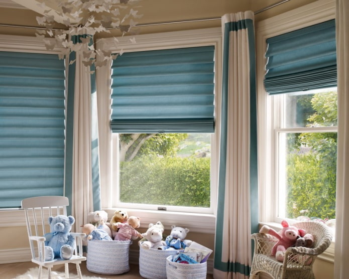 cortinas combinadas no interior