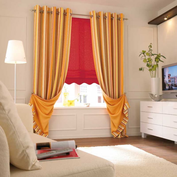 combinação de cores semelhante em cortinas