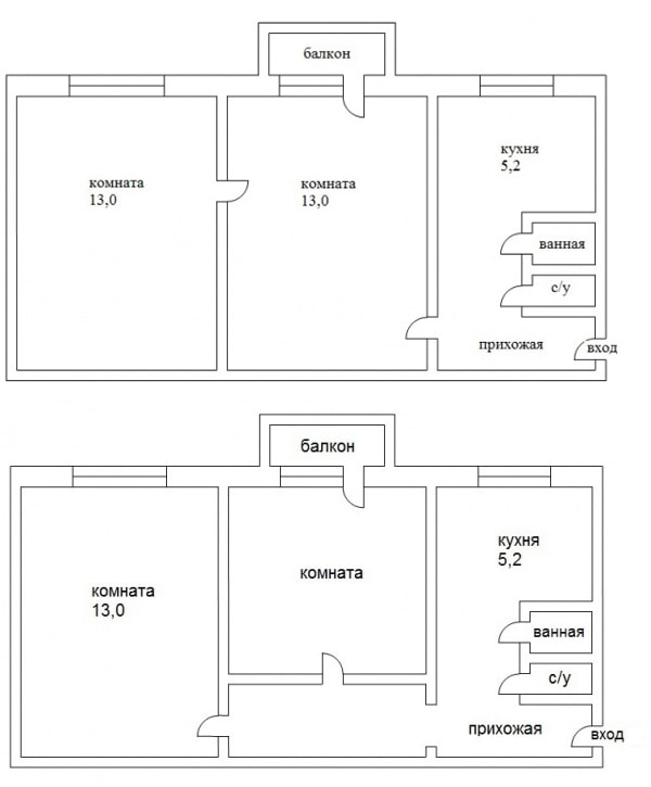 Reforma com uma sala de passagem