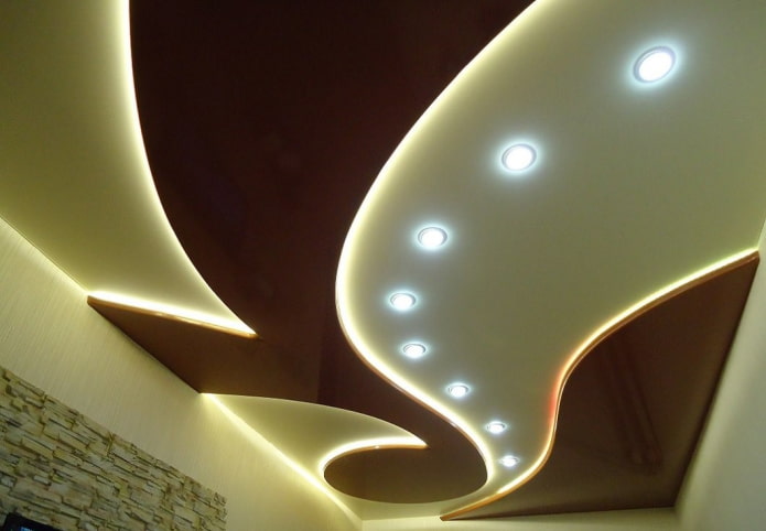 estrutura elástica bicolor com retroiluminação