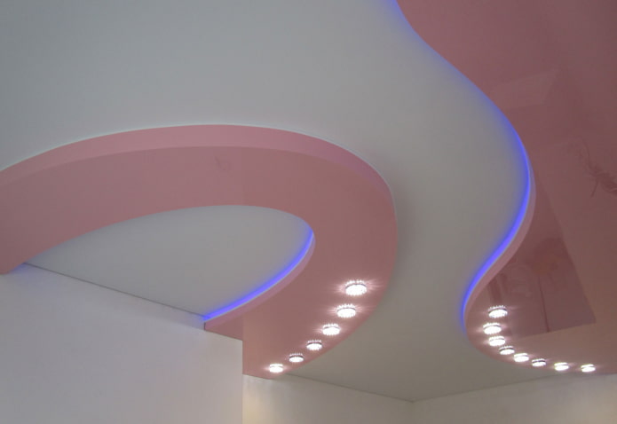 estrutura elástica bicolor com retroiluminação