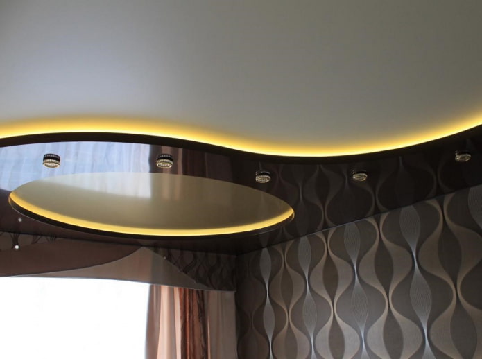 estrutura elástica bicolor com retroiluminação