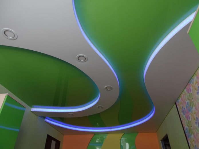 estrutura elástica de dois níveis com iluminação de contorno