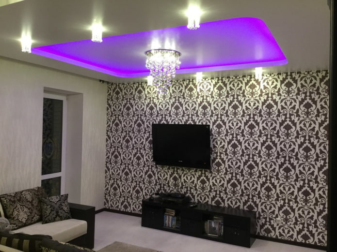 estrutura elástica de dois níveis com um nicho para iluminação