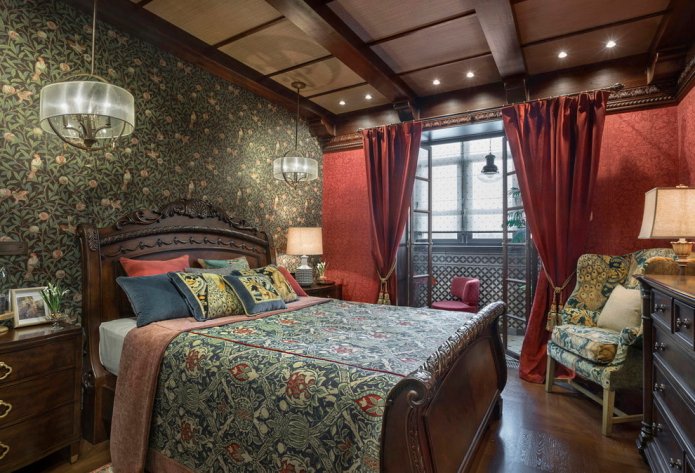 cama de casal esculpida no interior