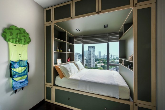 modelo duplo no quarto das crianças