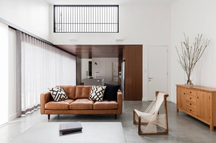 sala de estar em estilo japonês-escandinavo