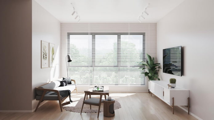 interior com paredes brancas